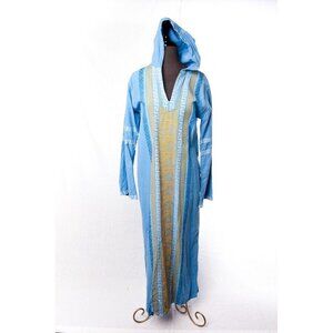 Vtg 1973 Alex Condarinis Designer Maxi Kaftan Dress Mykonos Greece Handmade